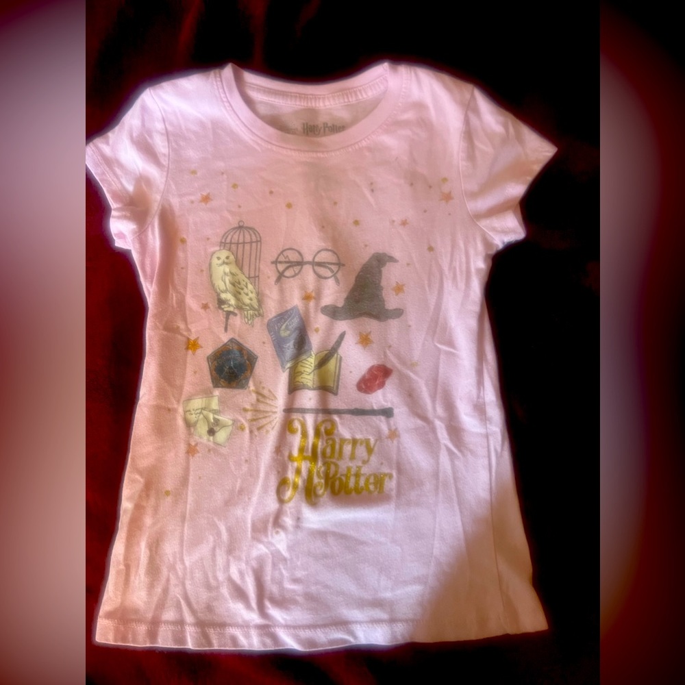 Harry Potter Pink Girls T-Shirt, Size 7